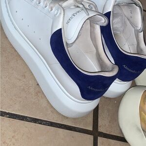 Alexander McQueen White and Blue Sneakers & Yeezy 700